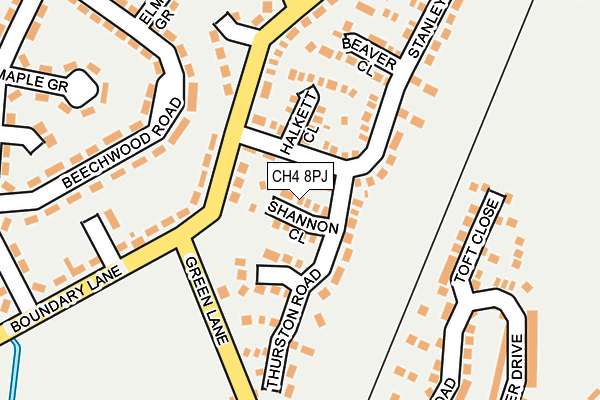 CH4 8PJ map - OS OpenMap – Local (Ordnance Survey)
