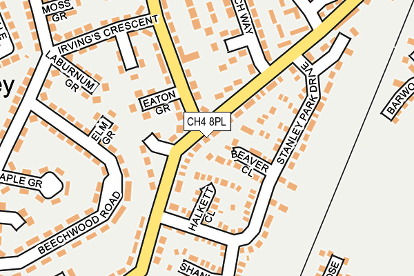 CH4 8PL map - OS OpenMap – Local (Ordnance Survey)