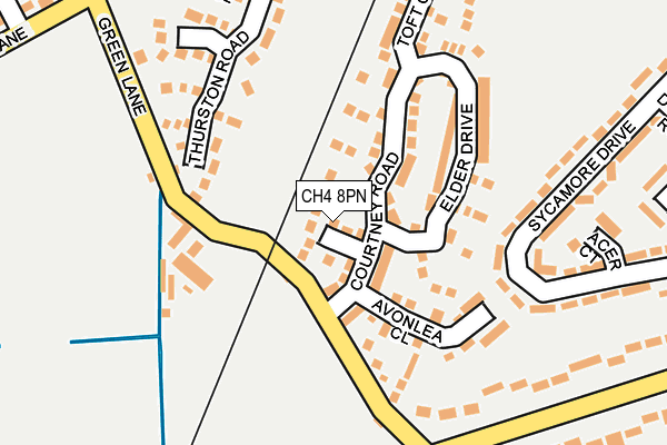 CH4 8PN map - OS OpenMap – Local (Ordnance Survey)