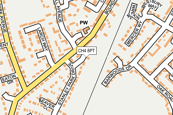 CH4 8PT map - OS OpenMap – Local (Ordnance Survey)