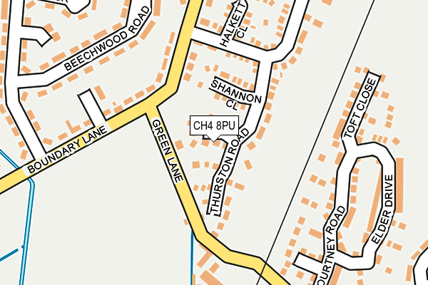 CH4 8PU map - OS OpenMap – Local (Ordnance Survey)
