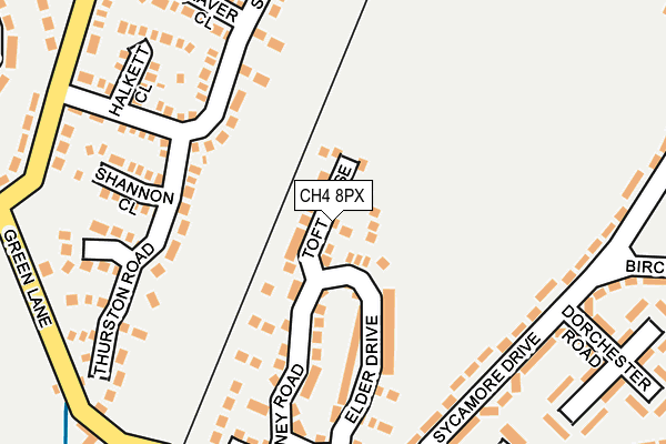 CH4 8PX map - OS OpenMap – Local (Ordnance Survey)