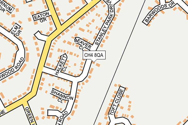CH4 8QA map - OS OpenMap – Local (Ordnance Survey)