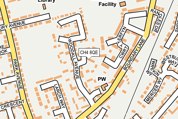 CH4 8QE map - OS OpenMap – Local (Ordnance Survey)