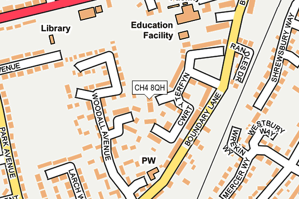 CH4 8QH map - OS OpenMap – Local (Ordnance Survey)