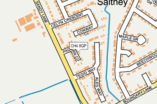 CH4 8QP map - OS OpenMap – Local (Ordnance Survey)