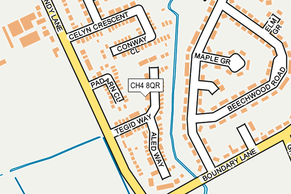 CH4 8QR map - OS OpenMap – Local (Ordnance Survey)