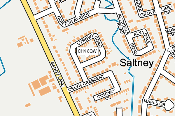 CH4 8QW map - OS OpenMap – Local (Ordnance Survey)