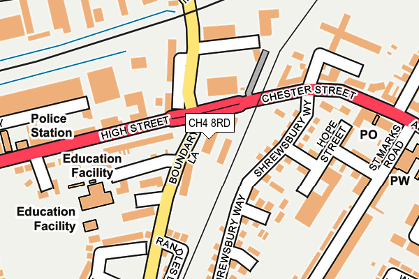 CH4 8RD map - OS OpenMap – Local (Ordnance Survey)