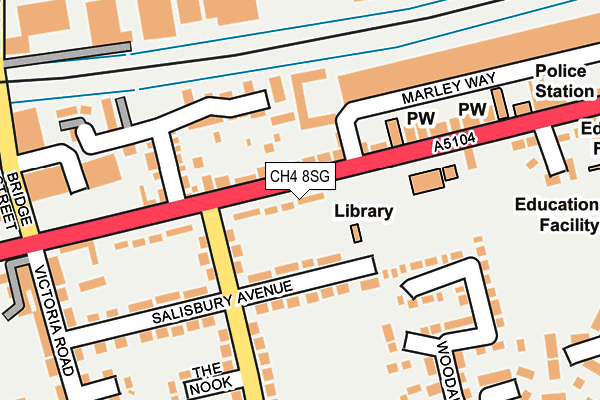 CH4 8SG map - OS OpenMap – Local (Ordnance Survey)