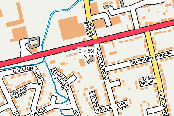 CH4 8SH map - OS OpenMap – Local (Ordnance Survey)