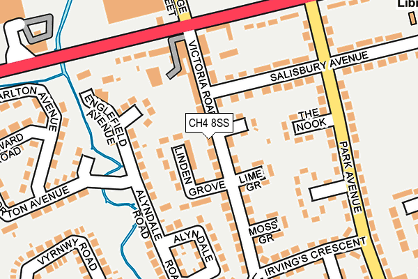 CH4 8SS map - OS OpenMap – Local (Ordnance Survey)