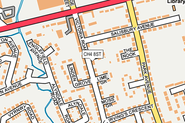 CH4 8ST map - OS OpenMap – Local (Ordnance Survey)