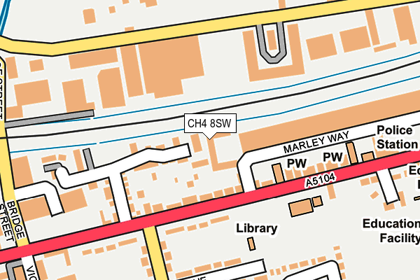 CH4 8SW map - OS OpenMap – Local (Ordnance Survey)