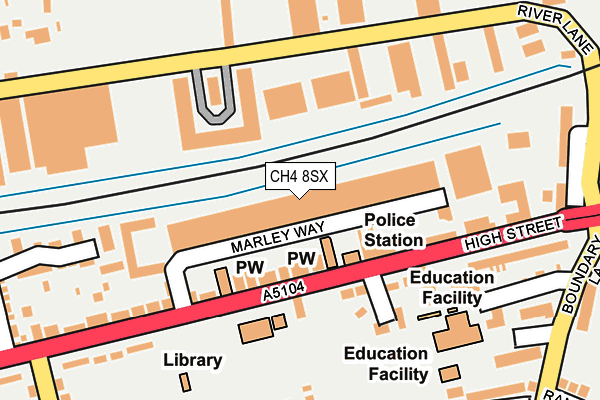 CH4 8SX map - OS OpenMap – Local (Ordnance Survey)