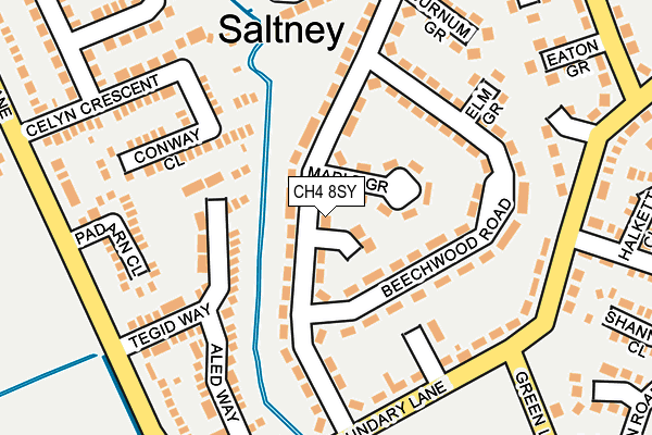 CH4 8SY map - OS OpenMap – Local (Ordnance Survey)