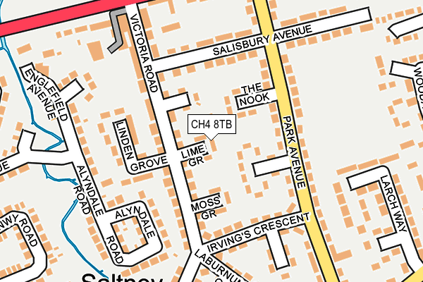 CH4 8TB map - OS OpenMap – Local (Ordnance Survey)