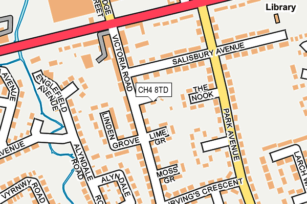 CH4 8TD map - OS OpenMap – Local (Ordnance Survey)