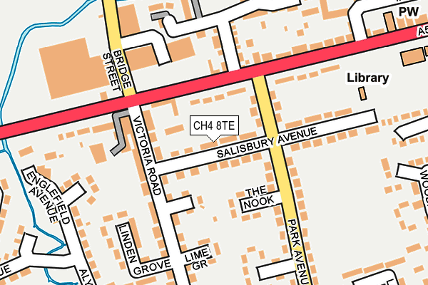 CH4 8TE map - OS OpenMap – Local (Ordnance Survey)