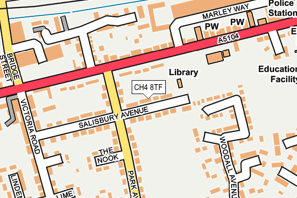 CH4 8TF map - OS OpenMap – Local (Ordnance Survey)