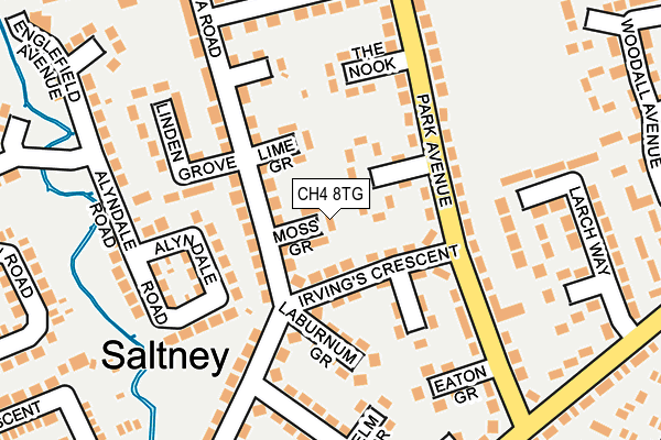 CH4 8TG map - OS OpenMap – Local (Ordnance Survey)