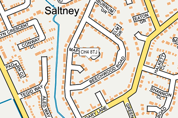 CH4 8TJ map - OS OpenMap – Local (Ordnance Survey)