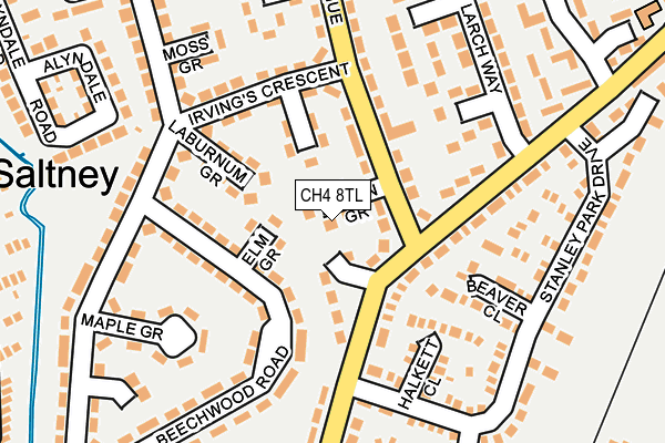CH4 8TL map - OS OpenMap – Local (Ordnance Survey)