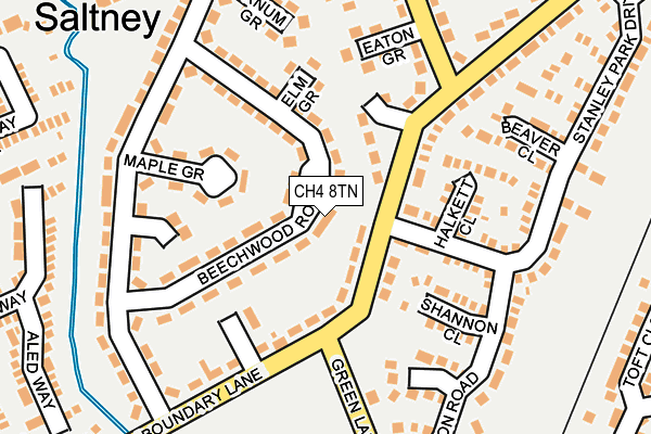 CH4 8TN map - OS OpenMap – Local (Ordnance Survey)