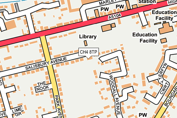 CH4 8TP map - OS OpenMap – Local (Ordnance Survey)