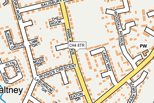 CH4 8TR map - OS OpenMap – Local (Ordnance Survey)