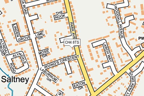CH4 8TS map - OS OpenMap – Local (Ordnance Survey)