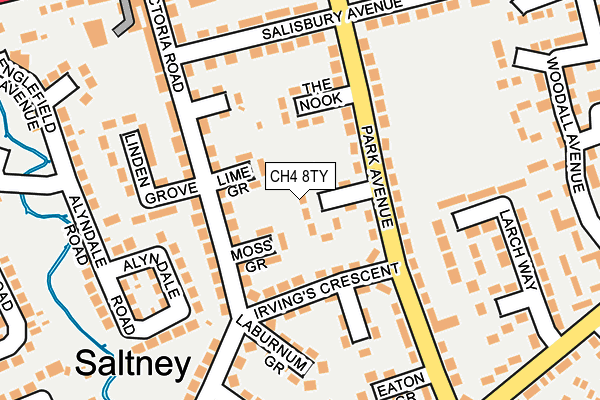 CH4 8TY map - OS OpenMap – Local (Ordnance Survey)