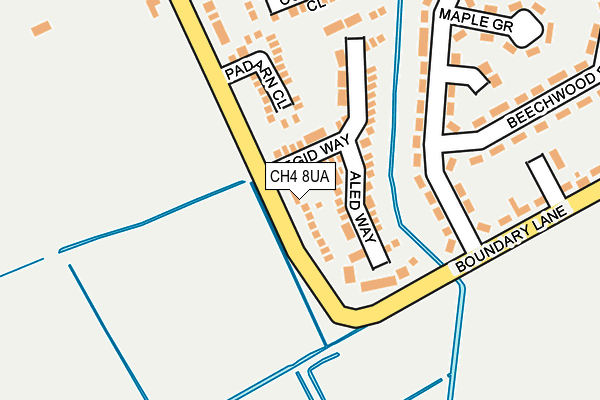 CH4 8UA map - OS OpenMap – Local (Ordnance Survey)