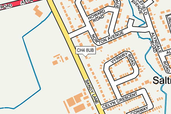 CH4 8UB map - OS OpenMap – Local (Ordnance Survey)