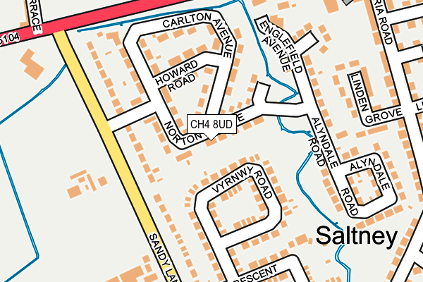 CH4 8UD map - OS OpenMap – Local (Ordnance Survey)