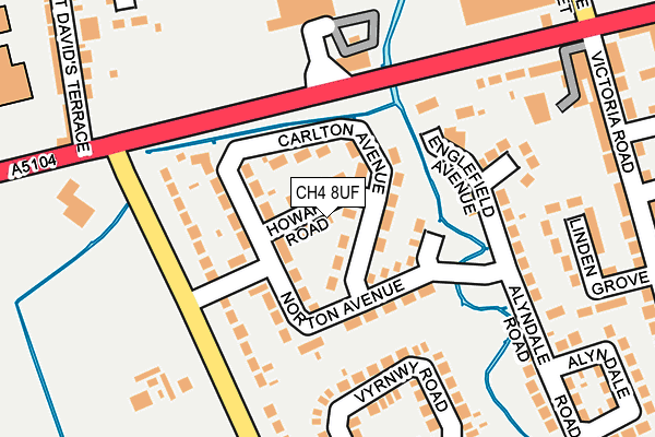 CH4 8UF map - OS OpenMap – Local (Ordnance Survey)