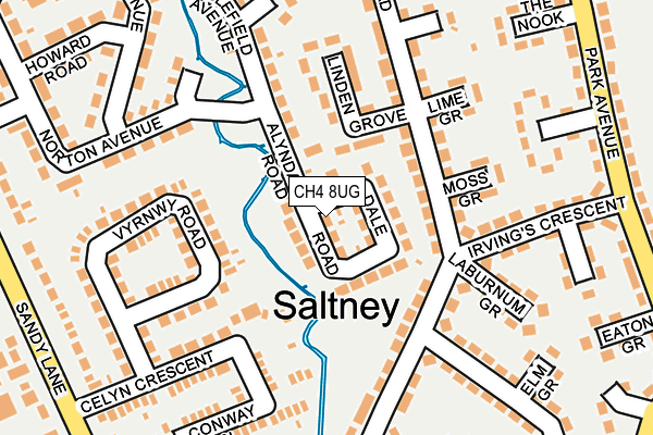 CH4 8UG map - OS OpenMap – Local (Ordnance Survey)