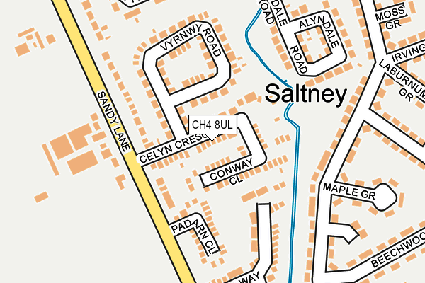 CH4 8UL map - OS OpenMap – Local (Ordnance Survey)