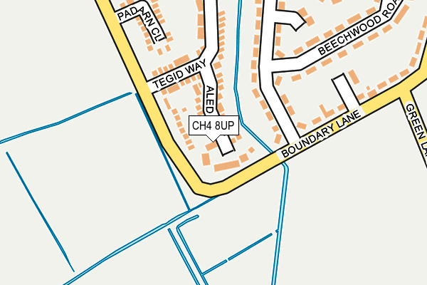 CH4 8UP map - OS OpenMap – Local (Ordnance Survey)