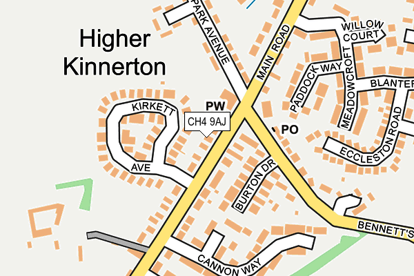 CH4 9AJ map - OS OpenMap – Local (Ordnance Survey)