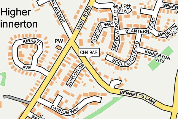 CH4 9AR map - OS OpenMap – Local (Ordnance Survey)