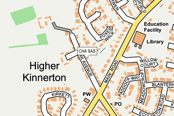 CH4 9AS map - OS OpenMap – Local (Ordnance Survey)