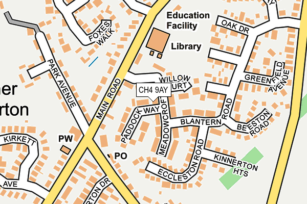 CH4 9AY map - OS OpenMap – Local (Ordnance Survey)