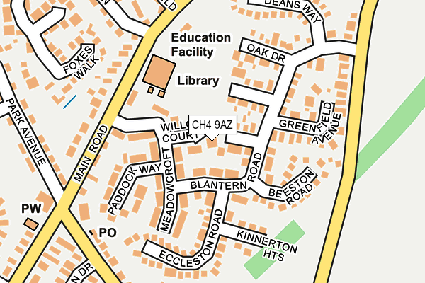 CH4 9AZ map - OS OpenMap – Local (Ordnance Survey)