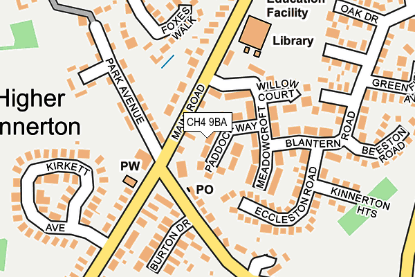 CH4 9BA map - OS OpenMap – Local (Ordnance Survey)