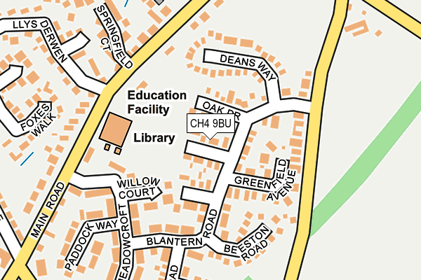 CH4 9BU map - OS OpenMap – Local (Ordnance Survey)