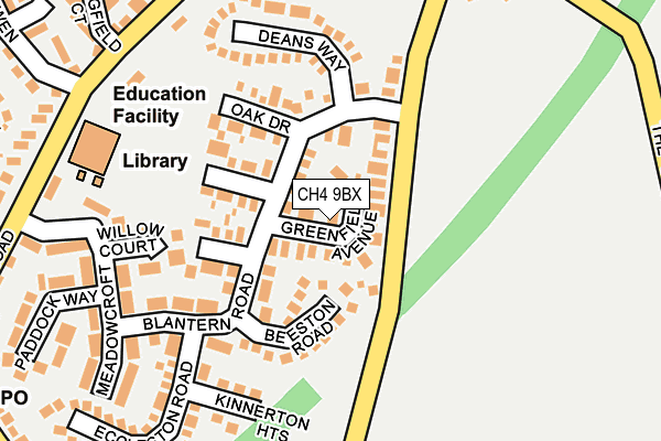 CH4 9BX map - OS OpenMap – Local (Ordnance Survey)