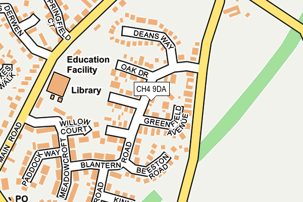 CH4 9DA map - OS OpenMap – Local (Ordnance Survey)