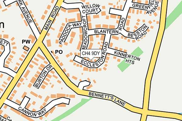 CH4 9DY map - OS OpenMap – Local (Ordnance Survey)