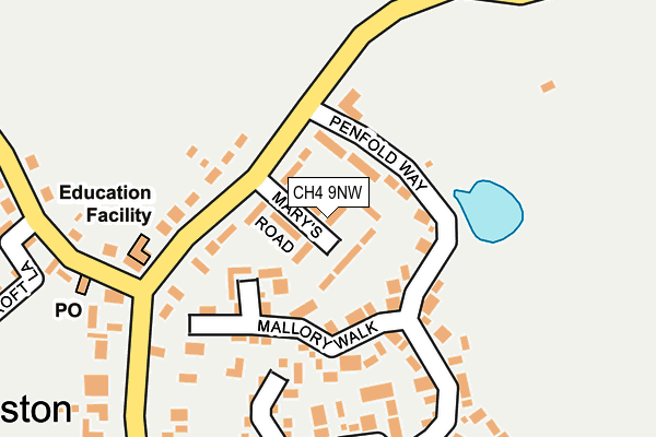 CH4 9NW map - OS OpenMap – Local (Ordnance Survey)